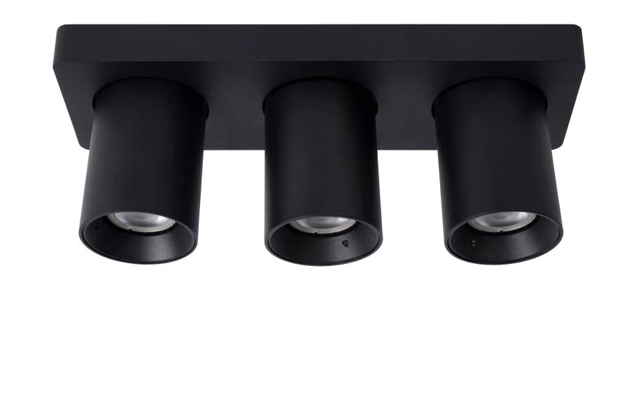 Lucide NIGEL - Spot plafond - LED Dim to warm - GU10 - 3x5W 2200K/3000K - Noir - éteint